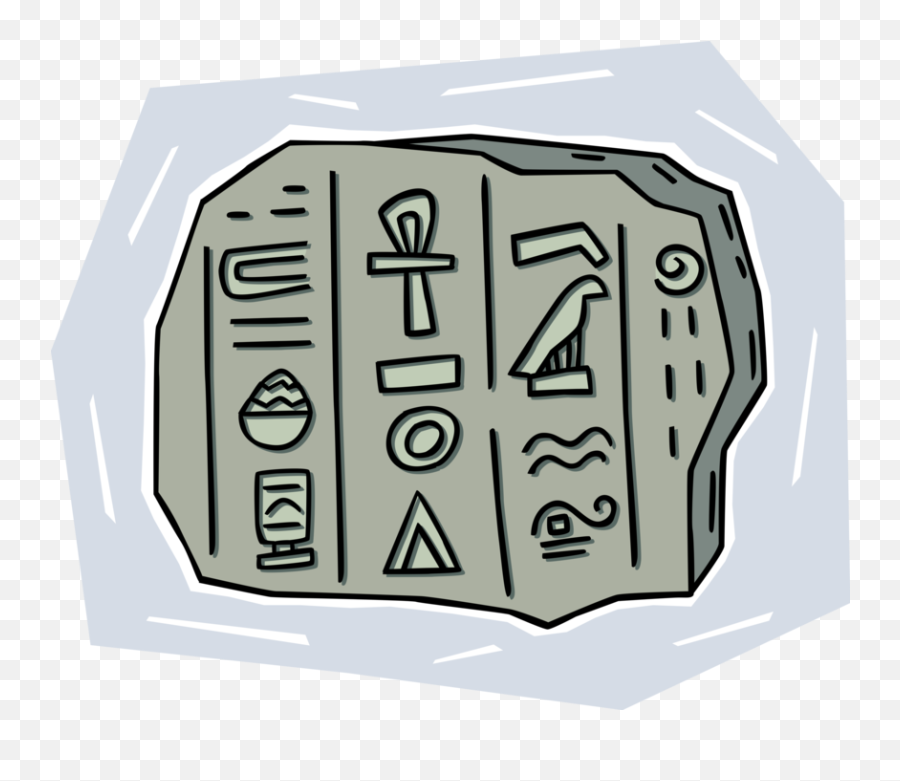 Hieroglyphics Carved In Stone Rock - Vector Image Geroglifico Png,Hieroglyphics Png