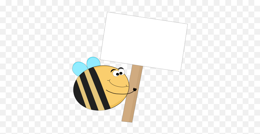 Funny Bee Blank Sign - Funny Blank Full Size Png Download Cartoon,Cute Bee Png