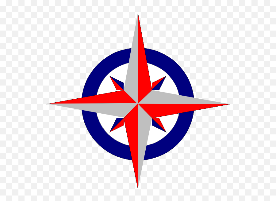 Red White And Blue Star Png Transparent - North East South West,Red Star Transparent
