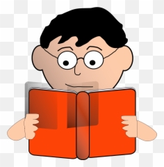 Man Reading With Glasses Png Svg Clip Art For Web - Art