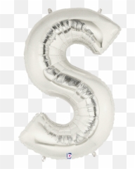 Silver Letter Foil Balloon Letters - Balloons A Png