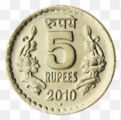 Download Rupee Coin Png - 5 Rupee Coin Png Png Image With No Dime,Coin Png