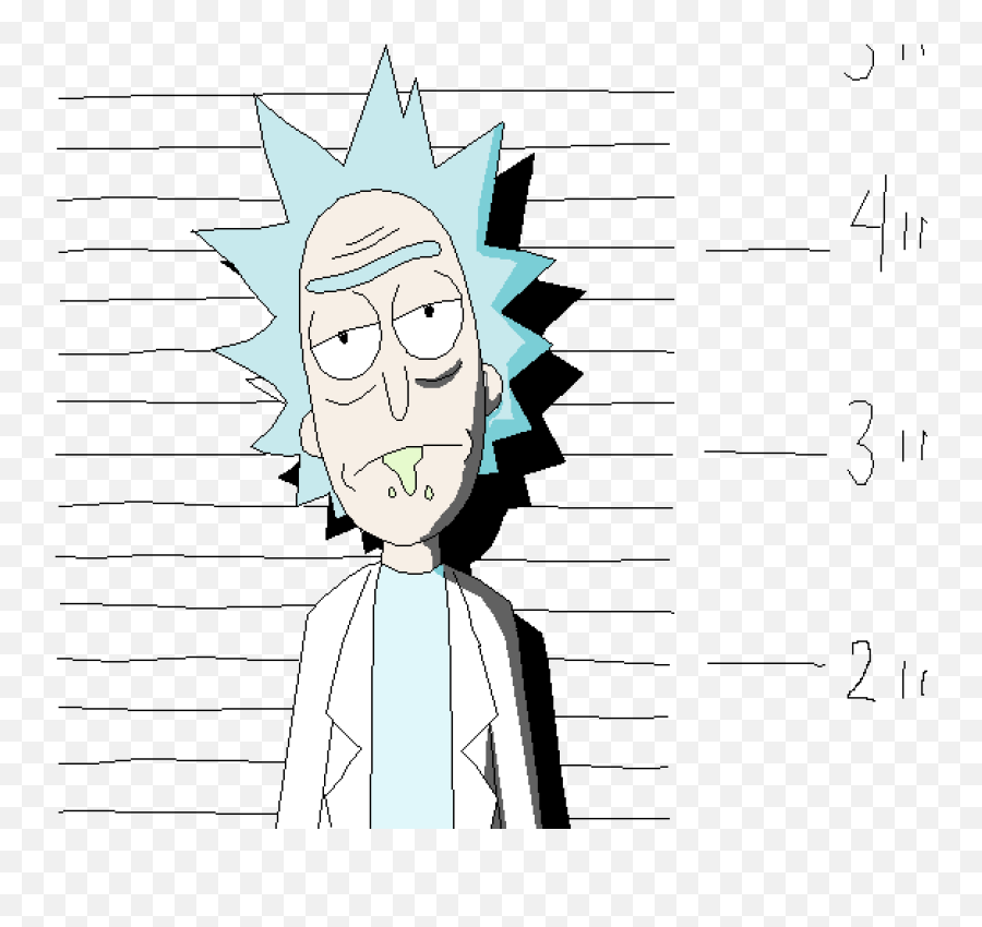 Pixilart - Rick Sanchez Mug Shot By Jjboy73 Rick And Morty Prison Png,Rick Sanchez Png