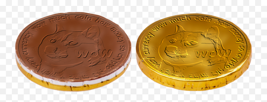Dogecoin Transparent Png - Chocolate Coin Png Transparent,Dogecoin Png