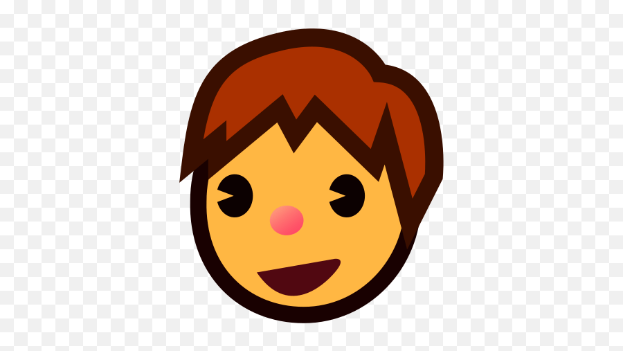 Smiley Face With Hair Boy Png Emoji