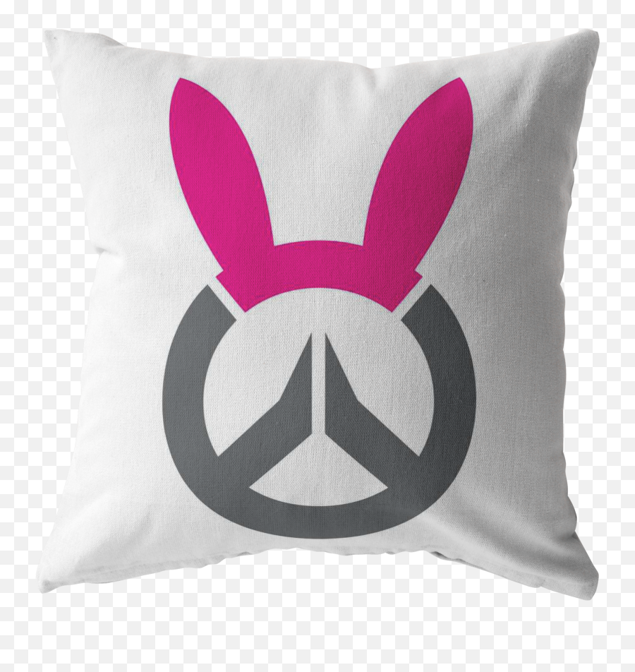 Va Bunny Logo Pillow - Overwatch Logo Black And White Png,D.va Logo