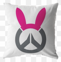 Va Bunny Logo Pillow - Overwatch Logo Black And White Png,D.va Logo