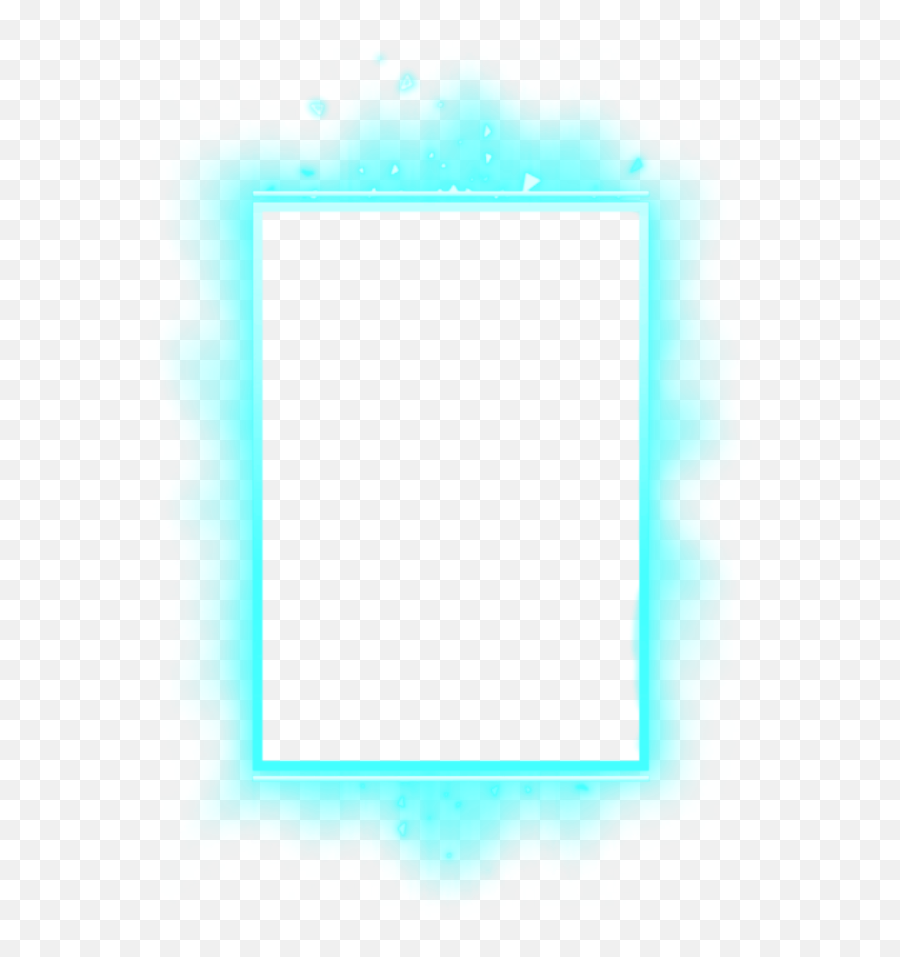 Neon Frame Png - Ftestickers Frame Lights Neon Blue Vertical,Neon Triangle Png
