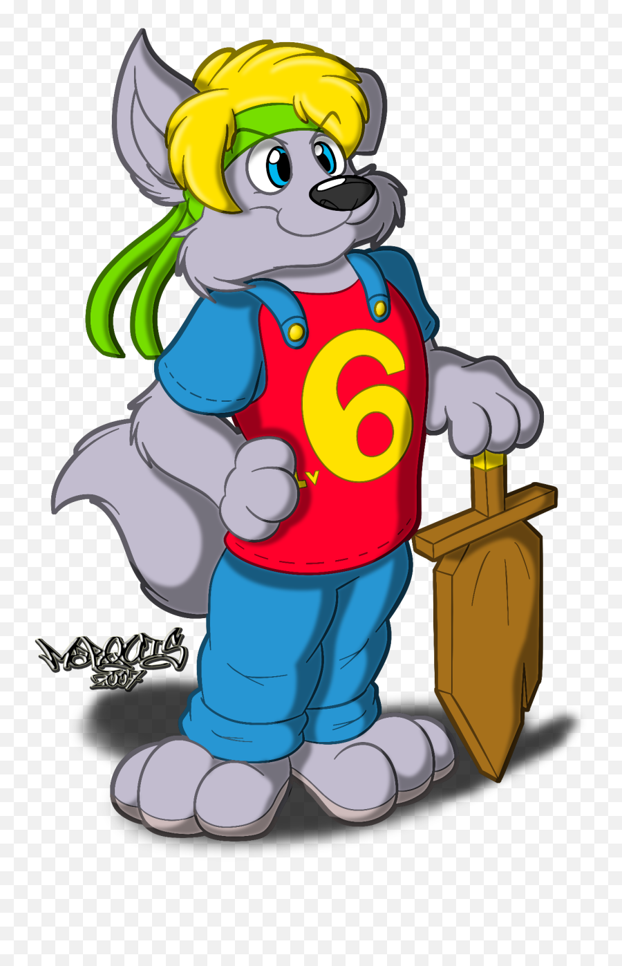 Download Hd One Young Wolf - Cartoon Transparent Png Image Fictional Character,Wolf Cartoon Png