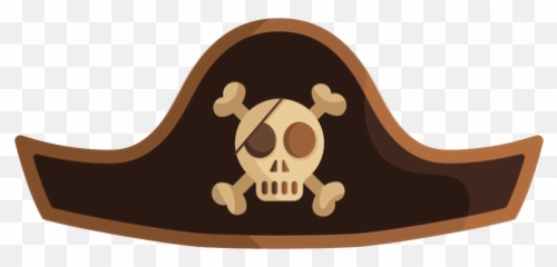 Pirate Skull Captain Hat Icon - Gorro De Pirata Animado Png,Captain Hat Png