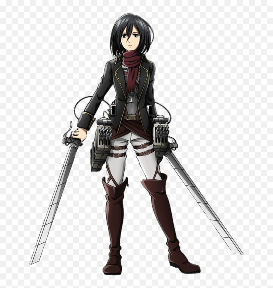 Mikasa Ackerman With Two Swords Png Image - Attack On Titan Mikasa Png,Swords Transparent