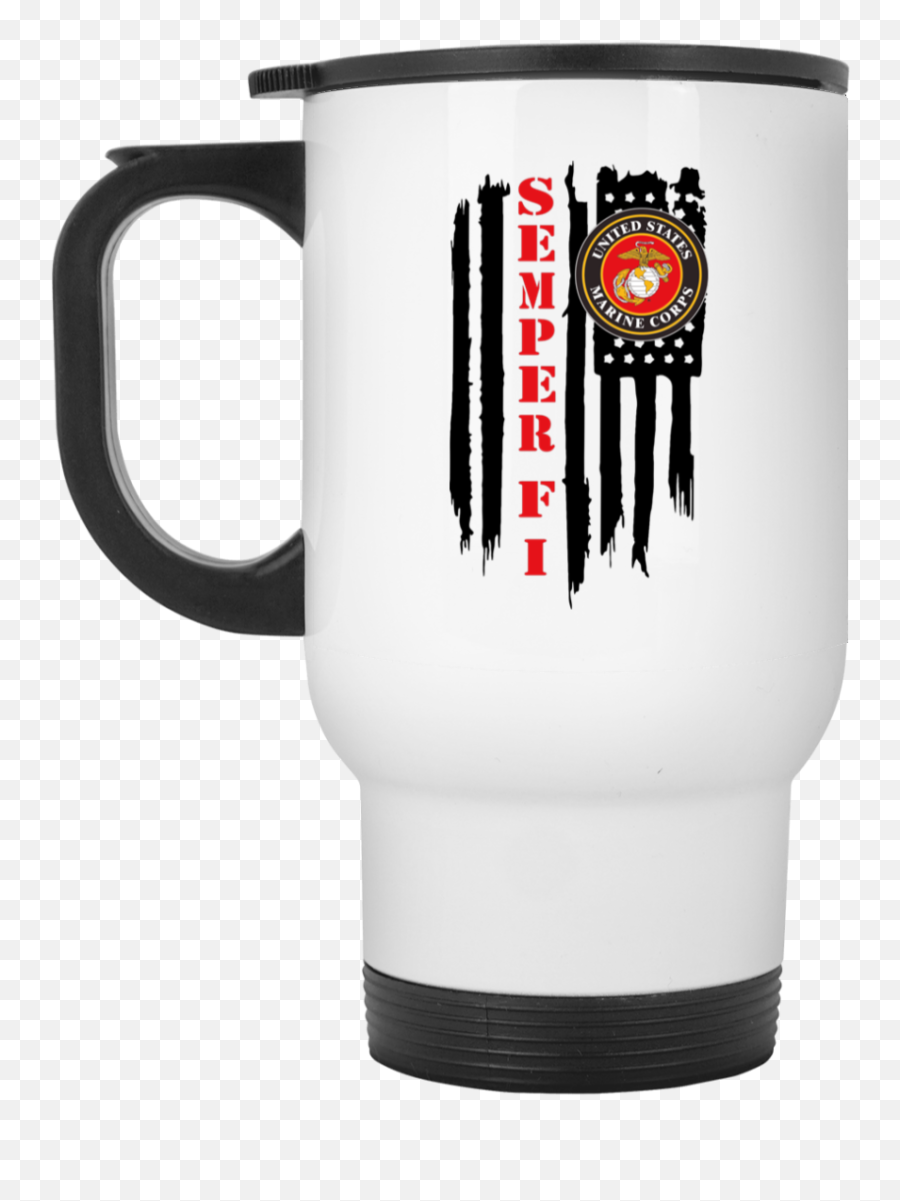 Semper Fi Usmc Marines Stainless Steel Tumbler - Knock Knock Coffee Jokes Png,Semper Fi Logo