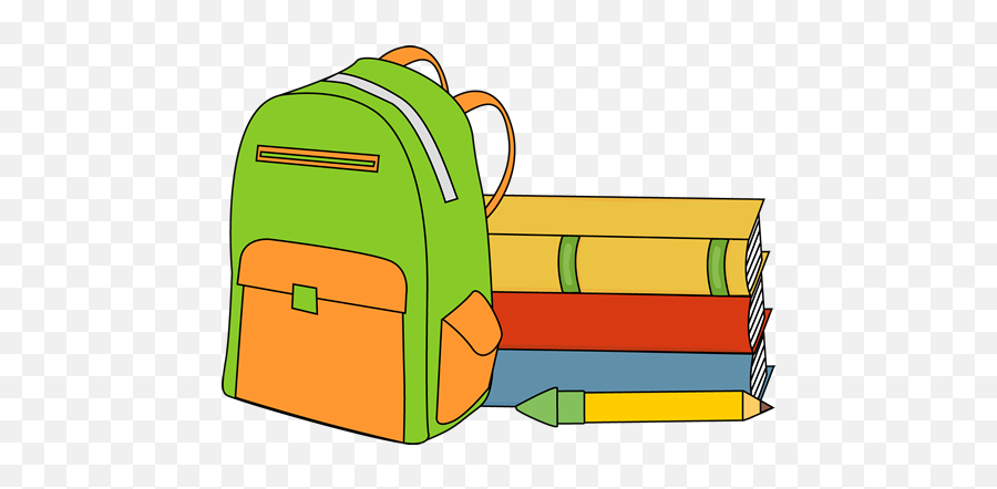 School Books Clipart U0026 Look - Clipartlook Books Next To Backpack Png,School Books Png