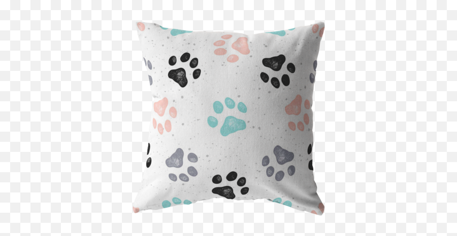 Download Hd Paw Print Throw Pillow - Decorative Png,Dog Print Png