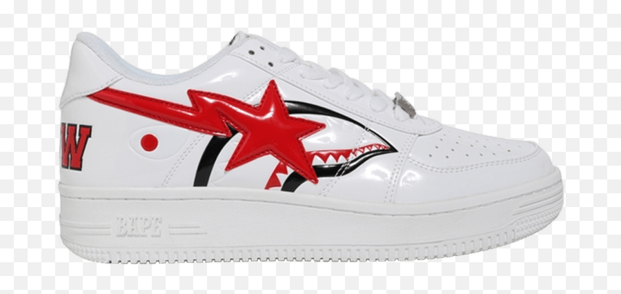 Bapesta Low White Shark Face - Bapesta White Shark Png,Bape Shark Png