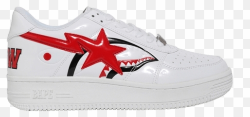 Bapesta Low White Shark Face - Bapesta White Shark Png,Bape Shark Png