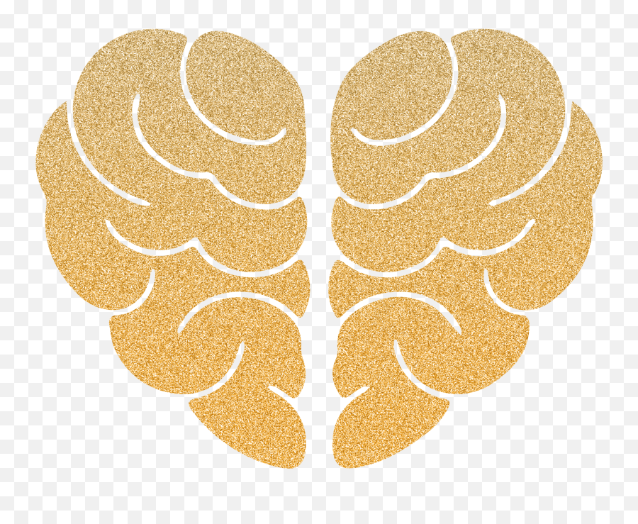 Heart Brain Icon Illustration Gold - Heart Png,Digital Design Icon