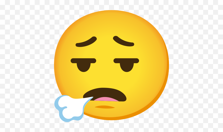 U200d Face Exhaling Emoji - Exhale Emoji Png,Vector Smiley Icon