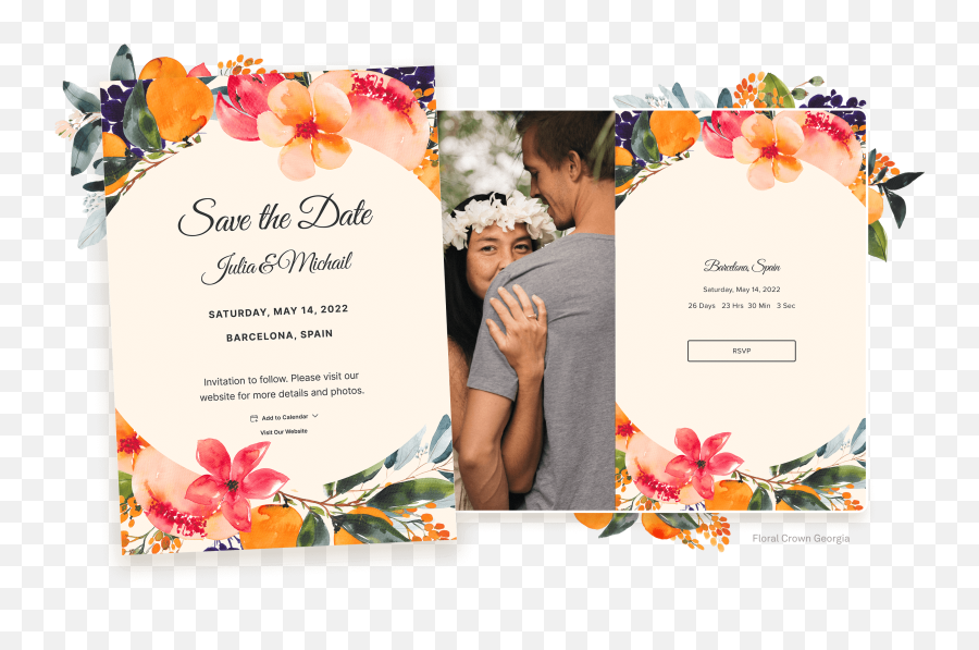Save The Date Cards Paper Free Online Templates Joy - Digital Save The Date Wedding Png,Modern Save Icon