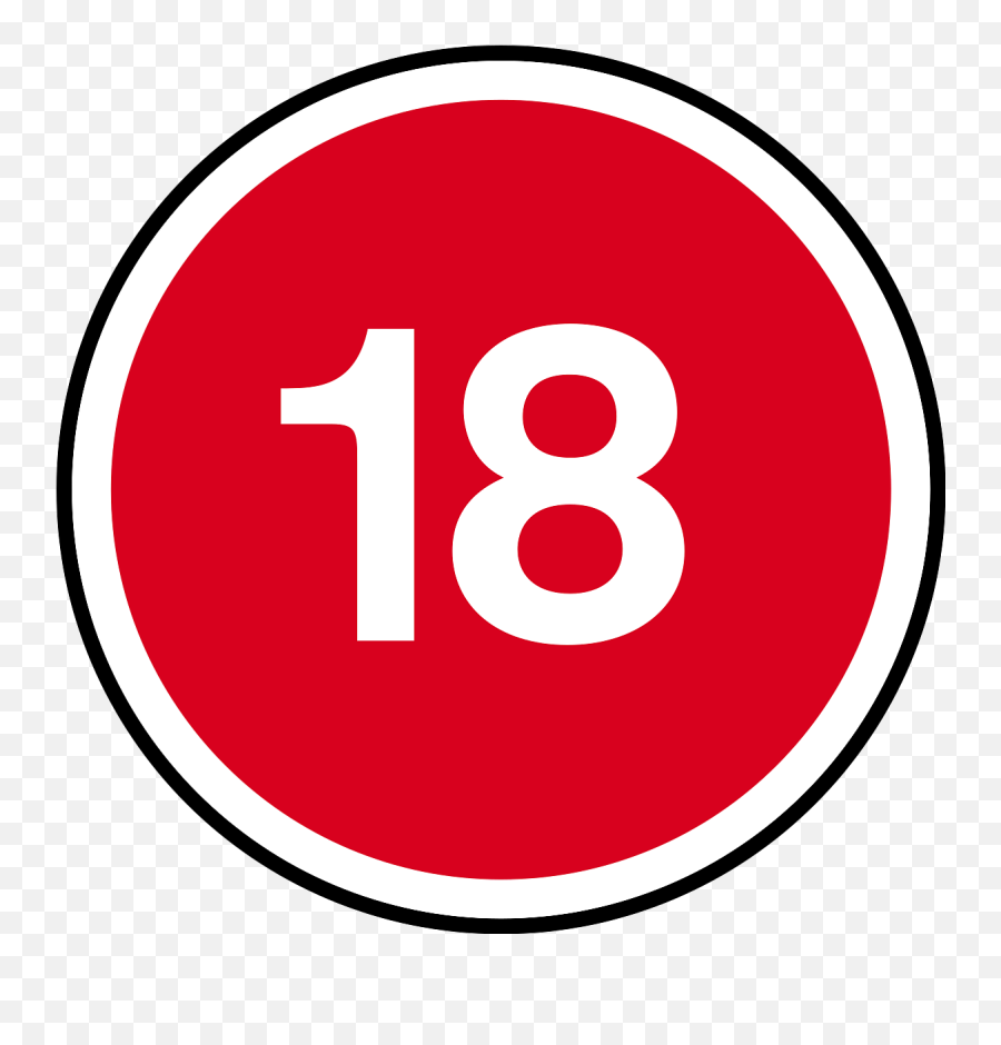 18 Age Restriction Large Icon Transparent Png - Stickpng Bbfc 18,Aging Icon