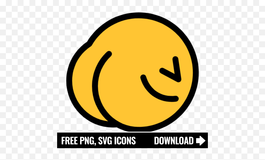 Free Ass Emoji Icon Symbol Png Svg Download - Happy,Emojis Icon