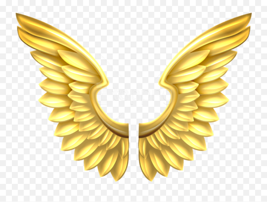 Gold Wings Transparent Clipart Png - Gold Angel Wings Png,Angle Wings Png