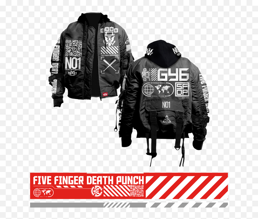 Apparel U2013 Five Finger Death Punch - Five Finger Death Punch Merch Png,Icon Motorhead Skull Leather Jacket