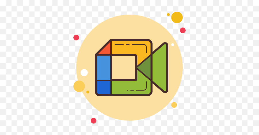 Google Meet Icon In Circle Bubbles Style - Google Meet Cute Logo Png,Icon Graphics Amarillo