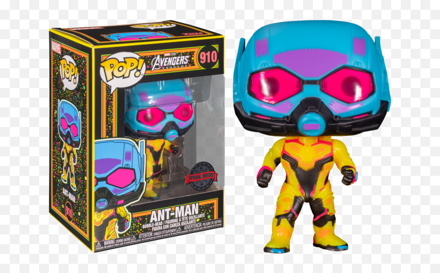 Funko Pop Marvel Blacklight - Thanos Captain Marvel U0026 Ant Ant Man Blacklight Pop Png,Antman Icon