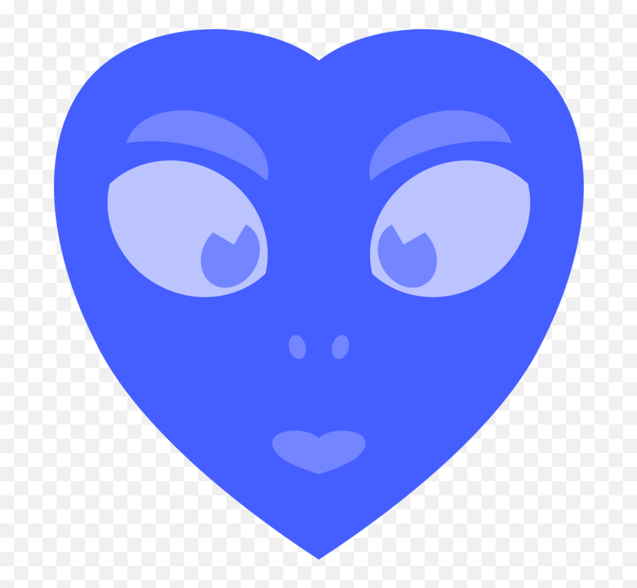 Blue Heart Head Png Clipart - Clip Art,Facebook Heart Png