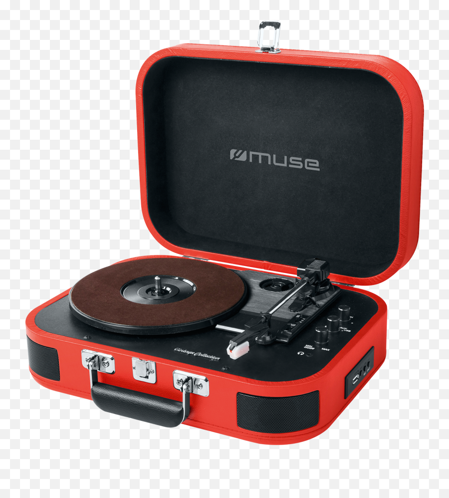 Muse Mt - 201 Btr Stereo Turntable System Red Lufthansa Tourne Disque Muse Vintage Collection Png,Turntables Png