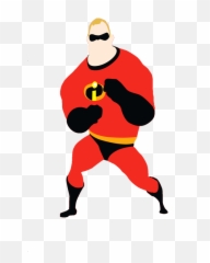 Download Mr Incredible In His New Red Uniform - Clipart Transparent Mr Incredible Png,Incredibles Logo Png
