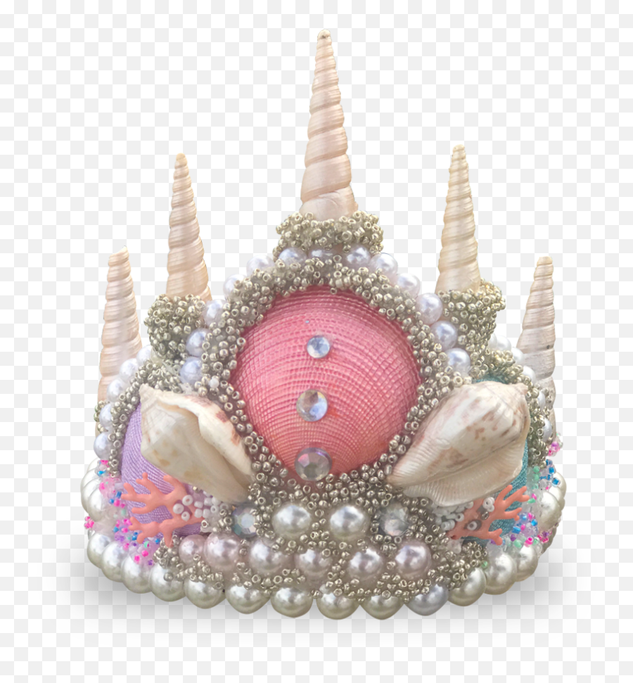 3 Scoops Princess Seashell Crown - Mermaid Headpiece Png,Pink Crown Png