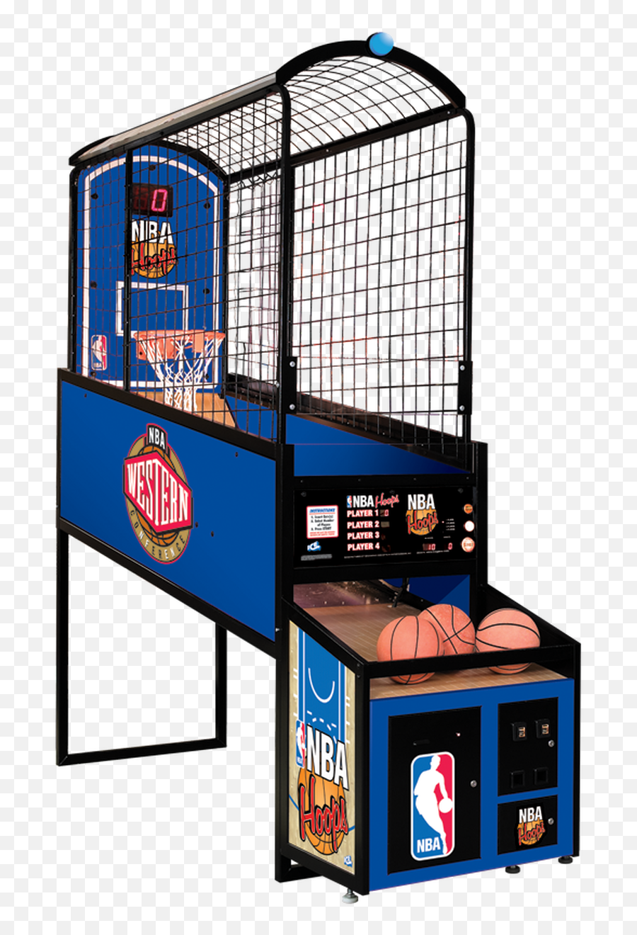 Nba Hoops Basketball Arcade Refurbished - Basketball Hoop Arcade Game Png,Nba Logo Player