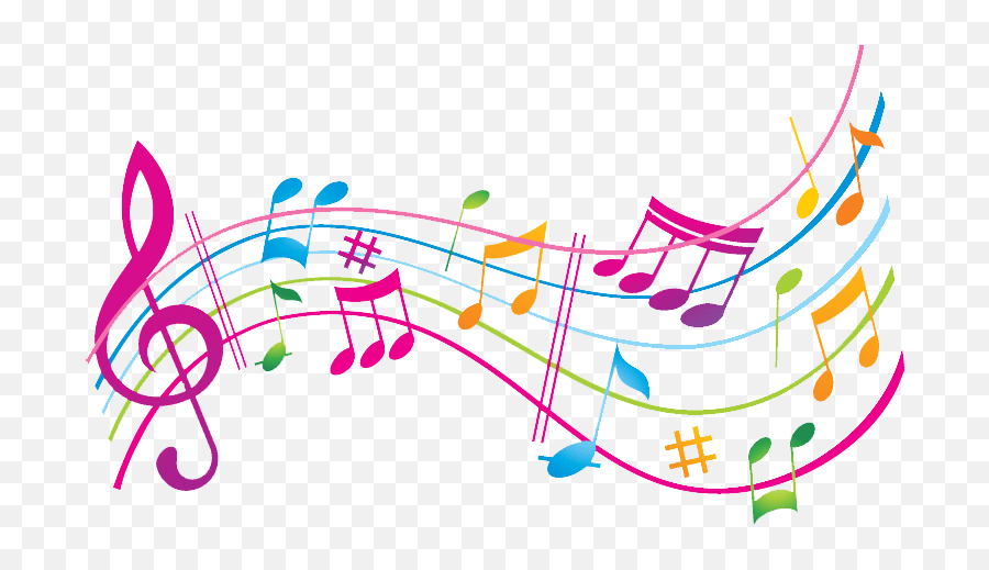 Download Hd Colorful Music Note Transparent Background - Colorful Music Note Clip Art Png,Music Transparent Background