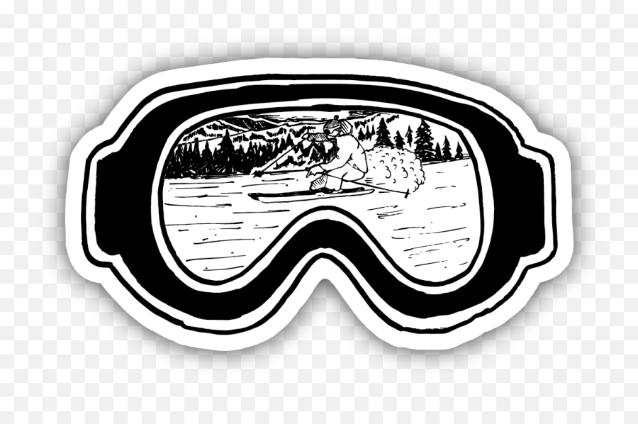 Ski Goggles Sticker - Snow Goggles Png,Ski Goggles Png