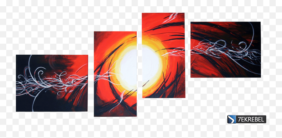 Living Room Flare Acrylic Painting - Painting Full Size Modern Art Png,Red Flare Png