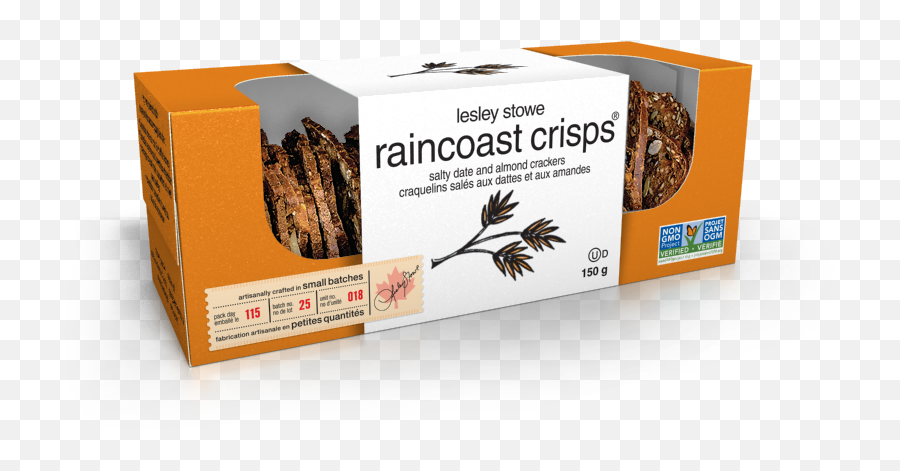 Raincoast Crisp Salty Date U0026 Almond - Lesley Stowe Raincoast Crisps Png,Salty Png