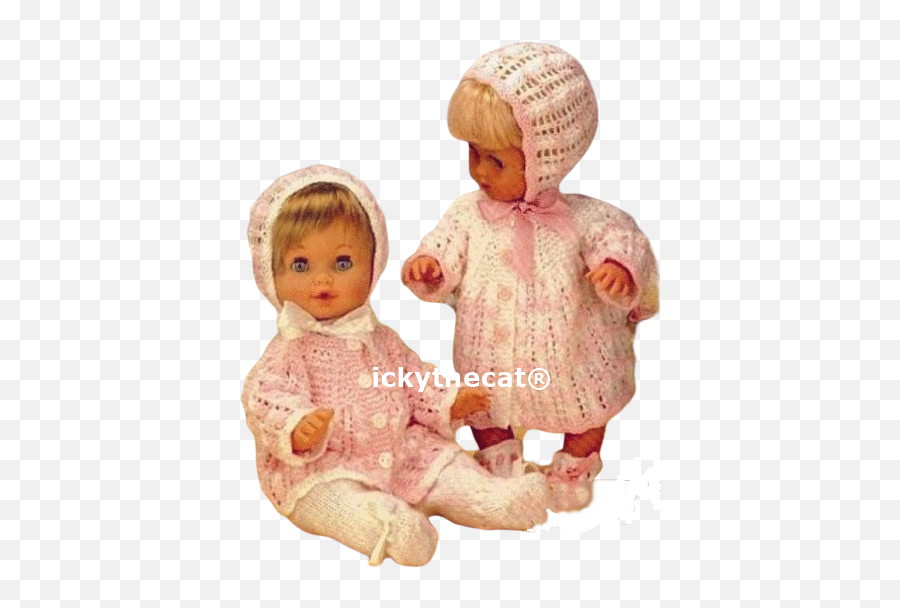 Digital Download Pdf Vintage Knitting Pattern Babyu0027s Prematurebaby Doll Clothes Dolls Sets Toy Toys - Knitting Patterns For 10 Inch Dolls Clothes Png,Baby Doll Png