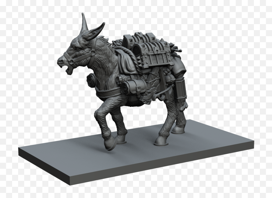 Donkey Stl Miniature File - Bronze Sculpture Png,Donkey Transparent