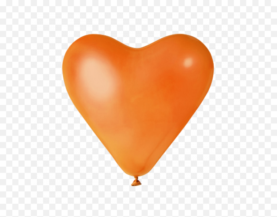 Orange Heart Balloons For Your Foodbal - Heart Png,Heart Balloon Png