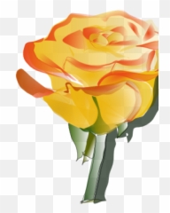 Red Rose Clipart Animated Heart - Graphic Of Yellow Rose Png,Yellow Rose Png