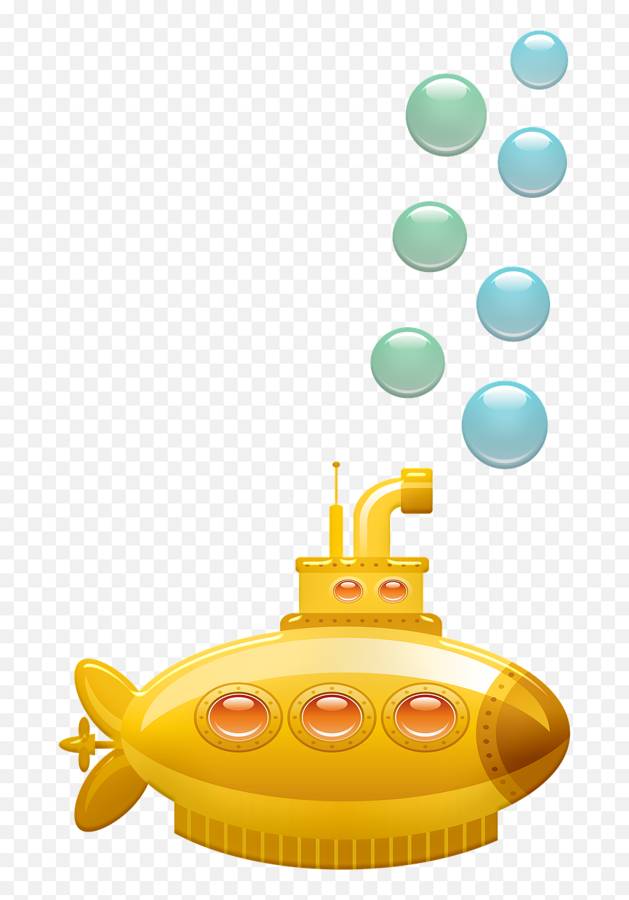 Yellow Submarine Bubbles - Free Image On Pixabay Clip Art Png,Underwater Bubbles Png