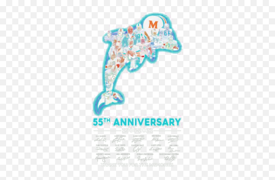 Miami Dolphins Logo 55th Anniversary 1966 2021 Thank You For - Fish Png,Dolphins Logo Png