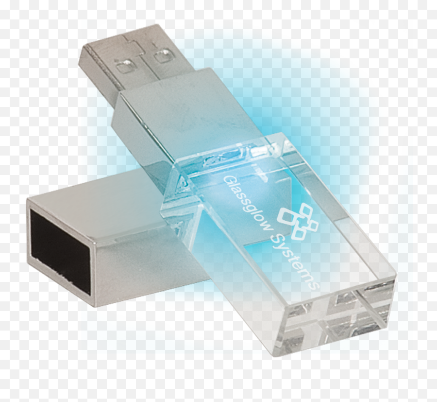 Gb Glass Usb Flash Drive With White Led - Usb Flash Drive Png,Black Box Png