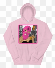 Ski Mask Babe Hoodie Pink Png