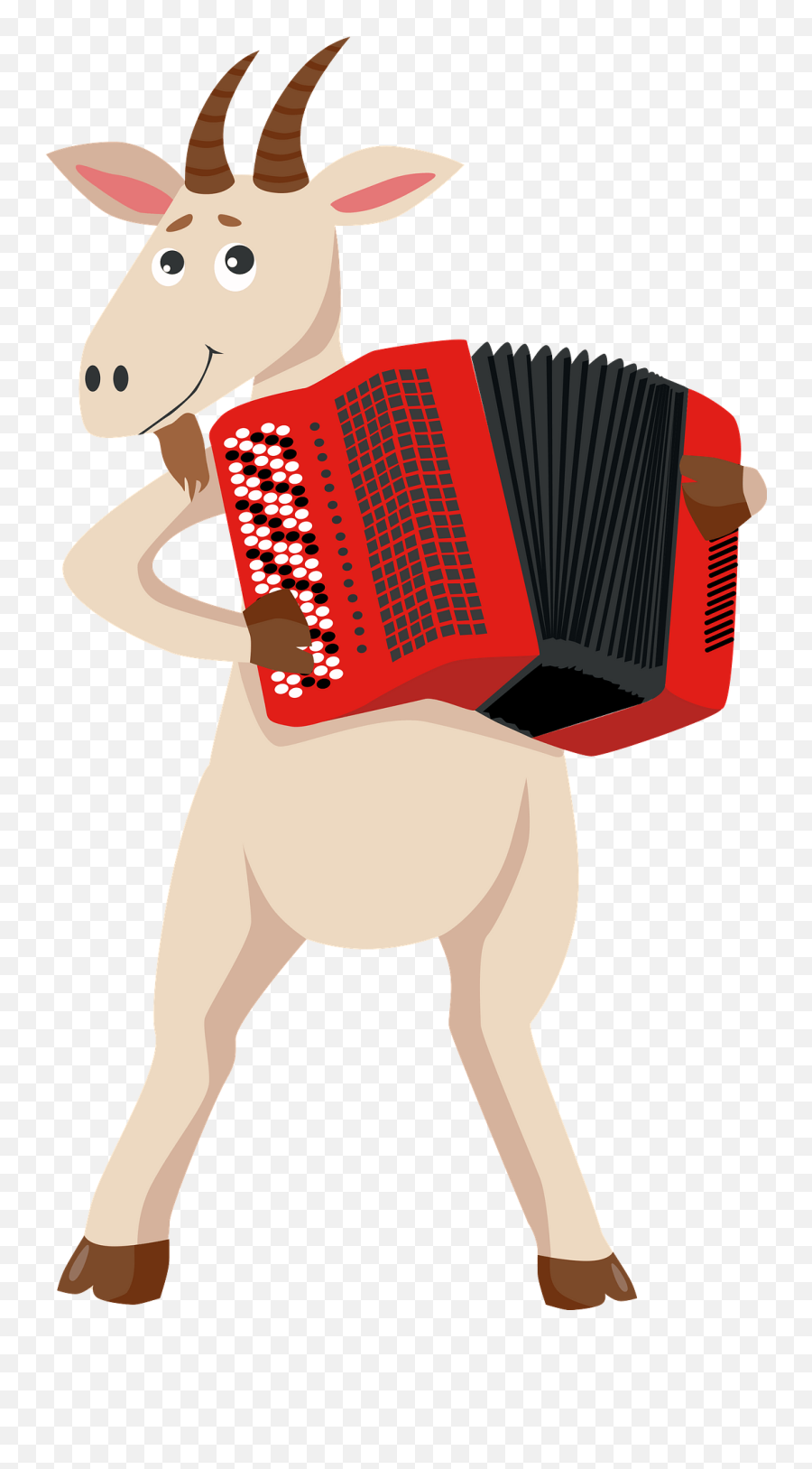 Goat Playing Accordion Clipart - Accordionist Png,Accordion Png