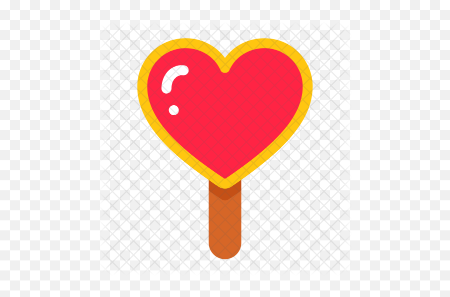 Heart Shape Lollipop Icon Of Flat Style - Cercle Png,Heart Shape Png