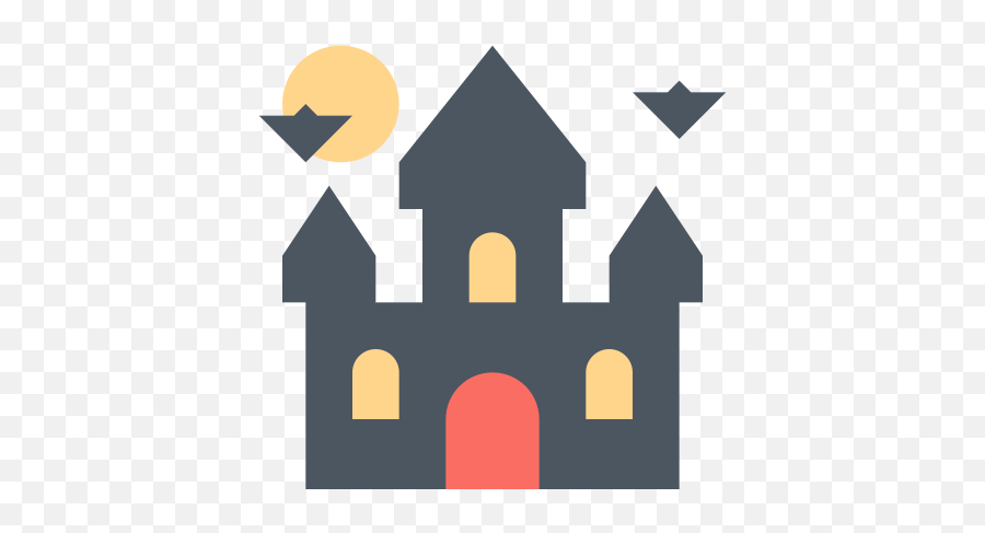 Castle Dracula Halloween Horror Free Icon Of Materia Flat - Png,Dracula Png
