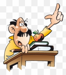Funny Man Cartoon Hand Up Wall Sticker Png